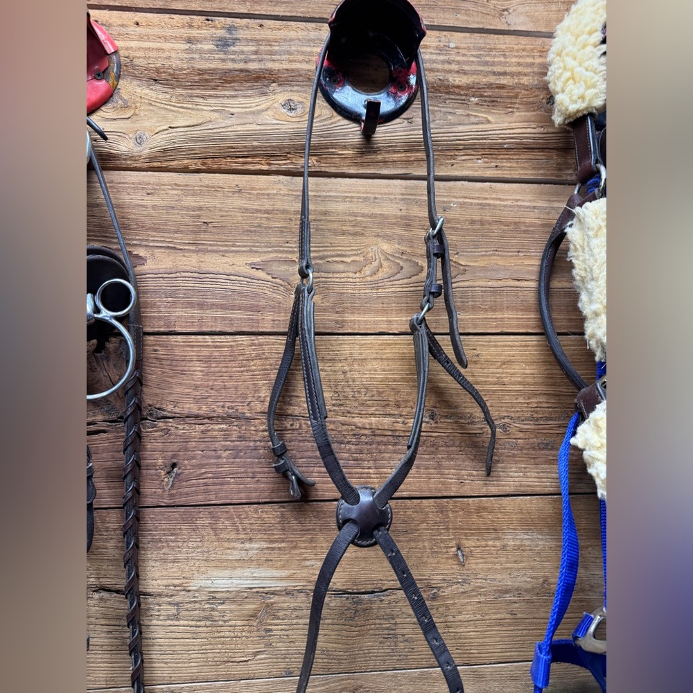 Brown cob leather figure 8 noseband